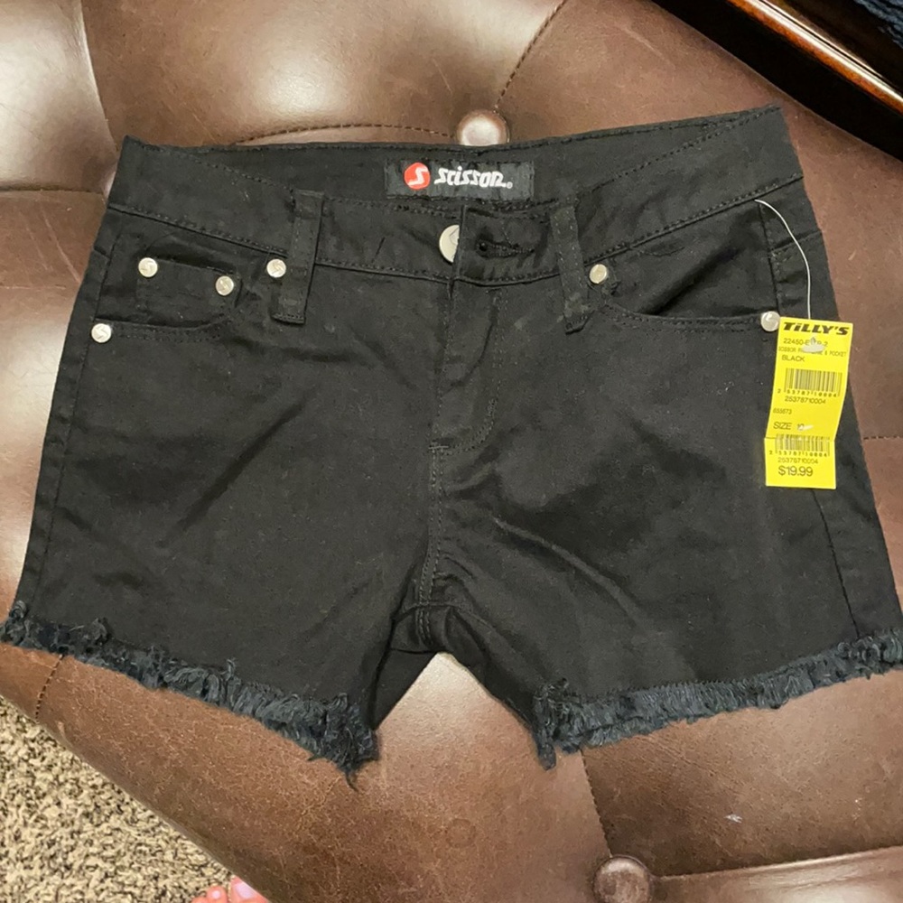 Scissor girls black shorts